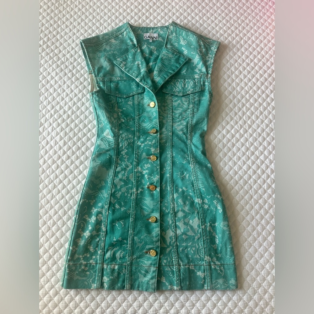 Ganni Denim Dress - Picture 2 of 5